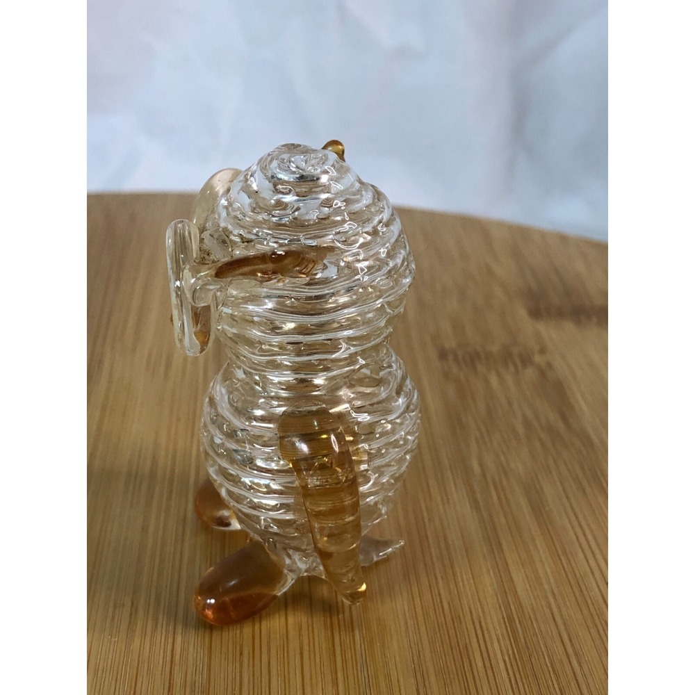 Vintage Hand Blown Art Glass Owl Figurine 2.5" Coil Glasswork - Picture 2 of 8